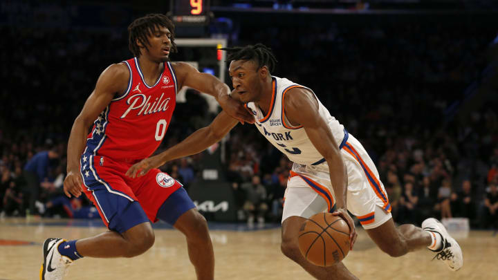 Tyrese Maxey, Philadelphia 76ers and Immanuel Quickley, New York Knicks