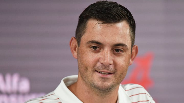Alabama offensive coordinator Tommy Rees speaks to members of the media Sunday, August 6, 2023. Alabama offensive coordinator Tommy Rees speaks to members of the media Sunday, August 6, 2023.