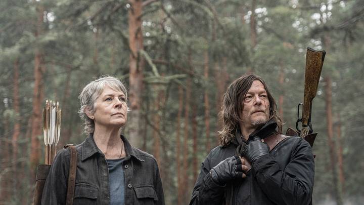 Norman Reedus as Daryl Dixon, Melissa McBride as Carol Peletier - The Walking Dead: Daryl Dixon season 3