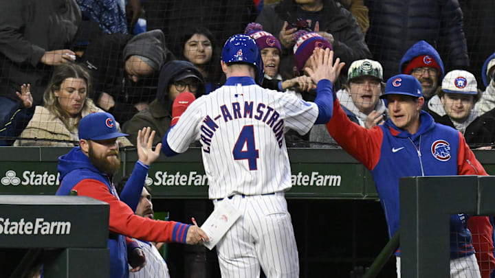 Chicago Cubs, Pete Crow-Armstrong, Craig Counsell Mandatory Credit: Matt Marton-Imagn Images