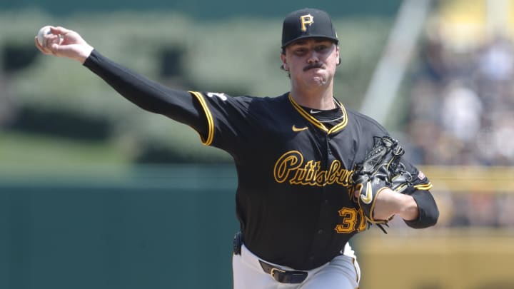 Pittsburgh Pirates starting pitcher Paul Skenes (30) pitches against the Arizona Diamondbacks during the fourth inning at PNC Park. 