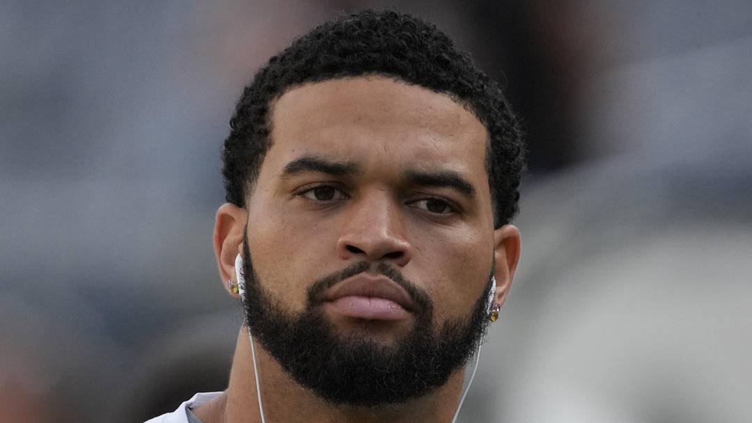 Aug 17, 2025; Chicago, Illinois, USA; Chicago Bears quarterback Caleb Williams (18) warms up before a game against the Buffalo Bills at Soldier Field. Mandatory Credit: David Banks-Imagn Images