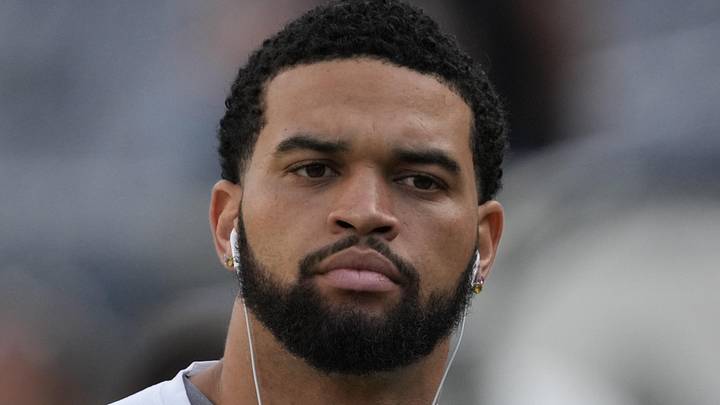 Aug 17, 2025; Chicago, Illinois, USA; Chicago Bears quarterback Caleb Williams (18) warms up before a game against the Buffalo Bills at Soldier Field. Mandatory Credit: David Banks-Imagn Images