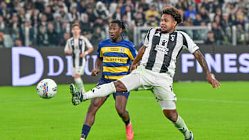 Weston McKennie of Juventus seen in action during the Serie...