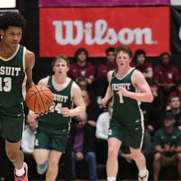 Isaac Bongen and Jesuit take on Westview in an Oregon 6A boys basketball state semifinal.