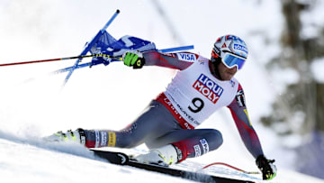 Feb 5, 2015; Beaver Creek, CO, USA; Bode Miller of the United States during the men's Super G in the FIS alpine skiing world championships at Birds of Prey Racecourse. Mandatory Credit: Eric Bolte-Imagn Images