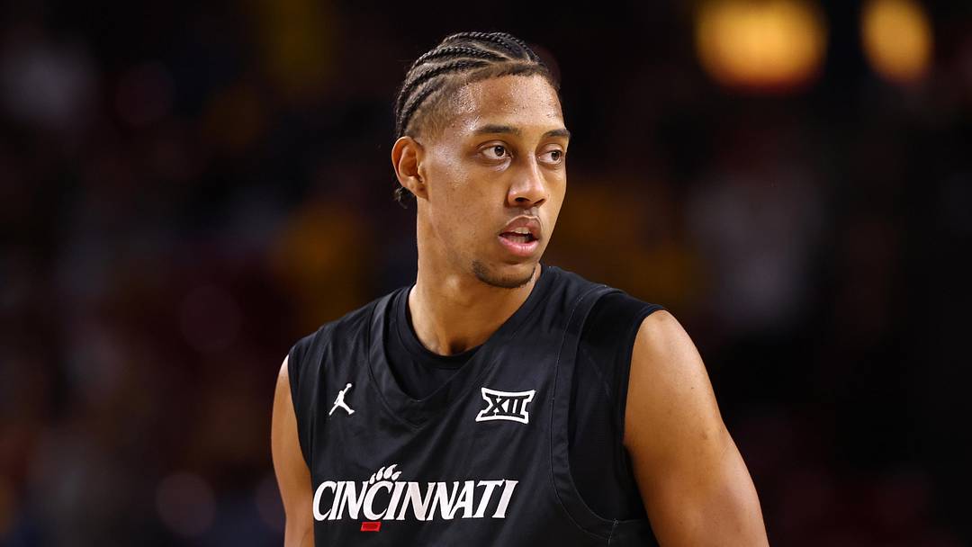 Jan 24, 2026; Tempe, Arizona, USA; Cincinnati Bearcats forward Baba Miller (18) against the Arizona State Sun Devils at Desert Financial Arena. Mandatory Credit: Mark J. Rebilas-Imagn Images