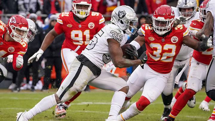 The Chiefs lost 20-14 to the Raiders on Christmas Day in 2023