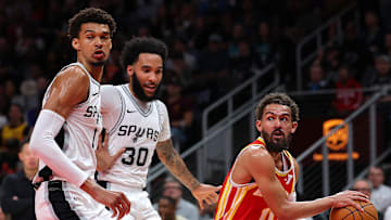 Trae Young, Victor Wembanyama, Julian Champagnie 