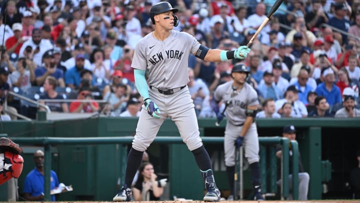 Aaron Judge readies himself at the plate