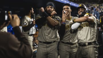 Fernando Tatís Jr., Juan Soto y Xander Bogaerts compartieron en San Diego