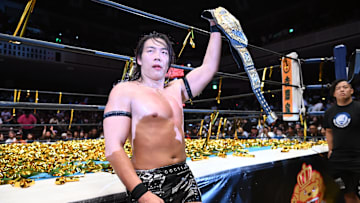 Konosuke Takeshita is the new IWGP World Heavyweight Champion.