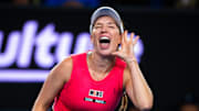 American tennis player Danielle Collins taunts the Australian Open crowd.
