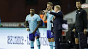 Steven Bergwijn mit Luuk de Jong und Ronald Koeman