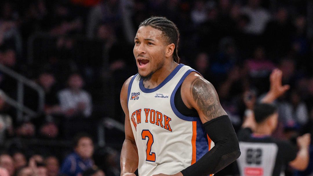 Jan 17, 2026; New York, New York, USA; New York Knicks guard Miles McBride (2) reacts during the second half against the Phoenix Suns at Madison Square Garden. Mandatory Credit: John Jones-Imagn Images Jan 17, 2026; New York, New York, USA; New York Knicks guard Miles McBride (2) reacts during the second half against the Phoenix Suns at Madison Square Garden. Mandatory Credit: John Jones-Imagn Images