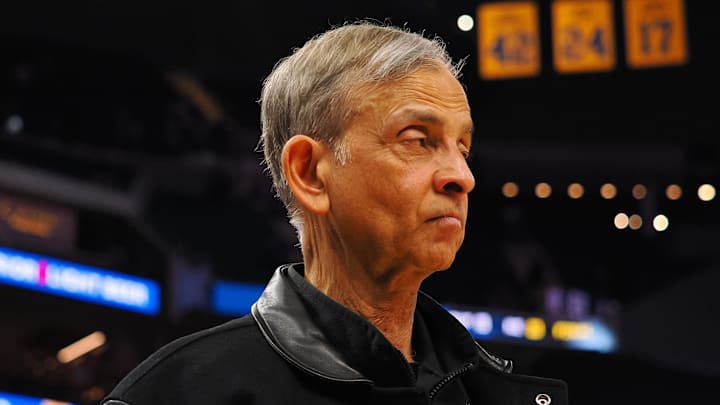 Jan 5, 2025; San Francisco, California, USA; Sacramento Kings majority owner Vivek Ranadive after the game against the Golden State Warriors at Chase Center. Mandatory Credit: Kelley L Cox-Imagn Images