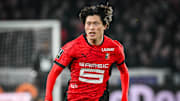 February 16, 2025, Rennes, France, France: Kyogo FURUHASHI of Rennes during the Ligue 1 match between Stade Rennais (Rennes) and Lille OSC (LOSC) at Roazhon Park on February 16, 2025 in Rennes, France. Rennes France - ZUMAm308 20250216_zsp_m308_101 Copyright: xMatthieuxMirvillex