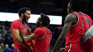 The St. John's Red Storm host the Georgetown Hoyas in a matchup between two Big East teams in trouble. 