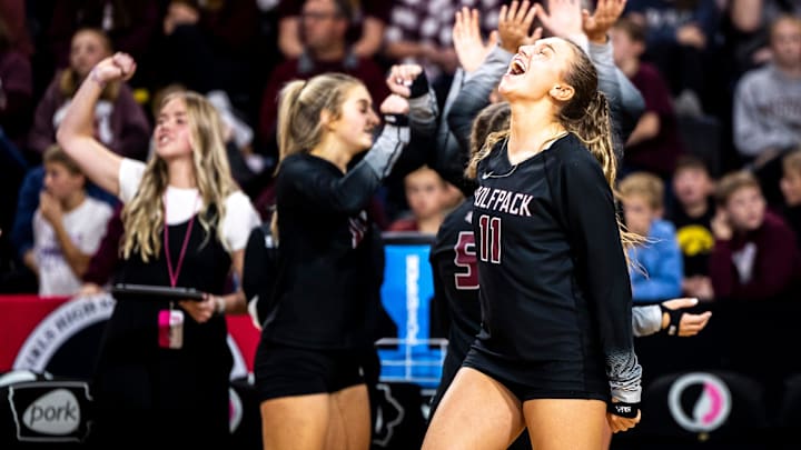 Western Christian moved on during Class 3A state volleyball action on Tuesday from Coralville, Iowa. Western Christian moved on during Class 3A state volleyball action on Tuesday from Coralville, Iowa.