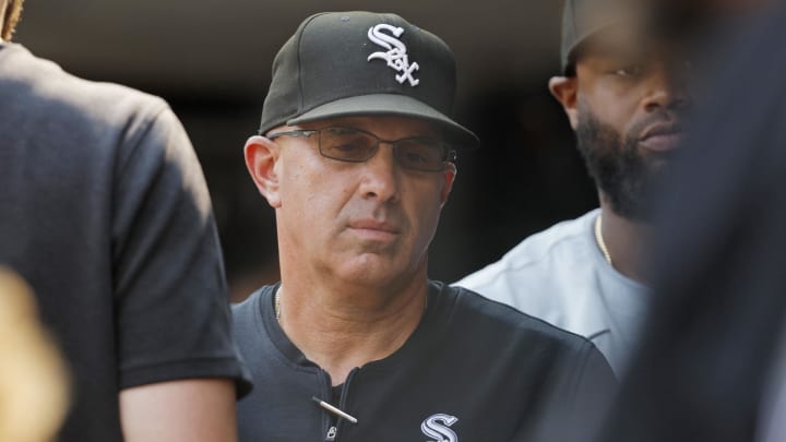 Chicago White Sox manager Pedro Grifol walks through the dugout after losing to the Minnesota Twins at Target Field.