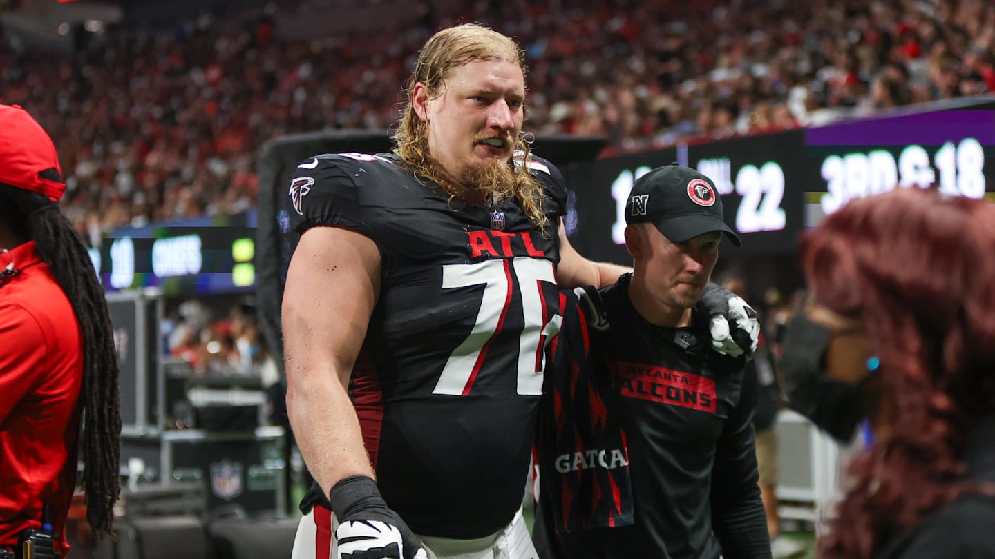 Atlanta Falcons OT Kaleb McGary Avoids Serious Injury, Won't Go on IR