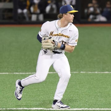 West Virginia University infielder Sam White