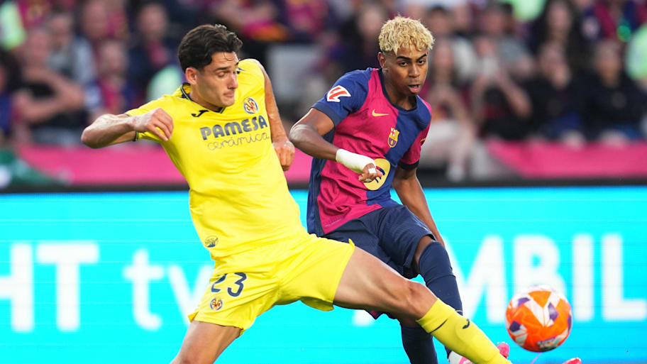Lamine Yamal's (right) goal wasn't enough for Barcelona to defeat Villarreal in their final home game of the season. | IMAGO/Pressinphoto