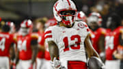 Nebraska Cornhuskers wide receiver Nyziah Hunter reacts after getting a first down during the fourth quarter. 