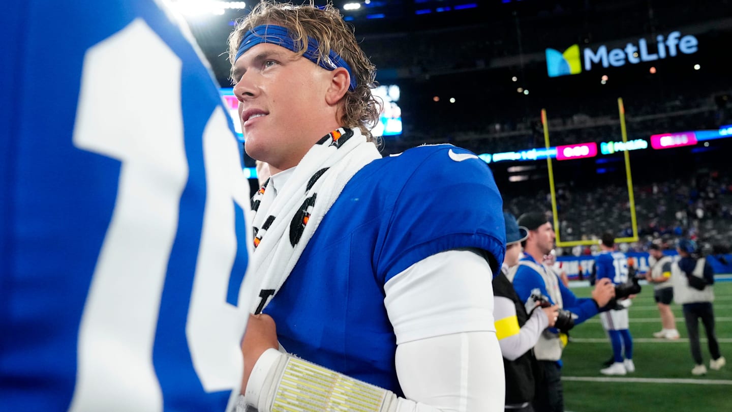 Jaxson Dart Listed as QB2 on NY Giants’ Week 1 Unofficial Depth Chart