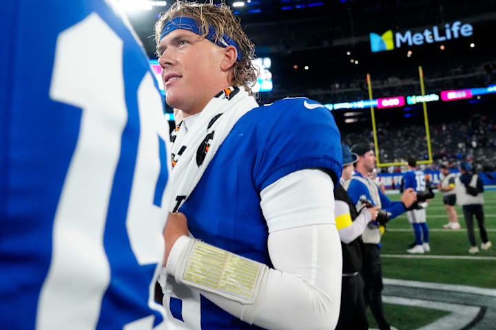 New York Giants quarterback Jaxson Dart. 