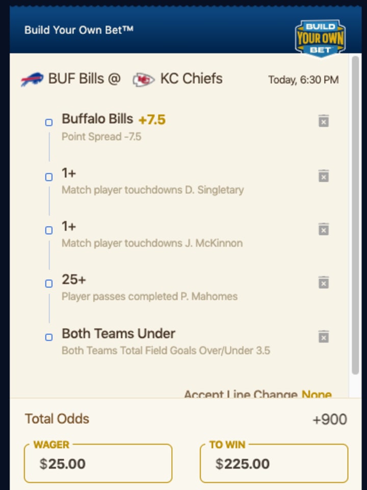 Kansas City Chiefs vs. Buffalo Bills Same-Game Parlay Picks: Tail this +628  SGP at Betway