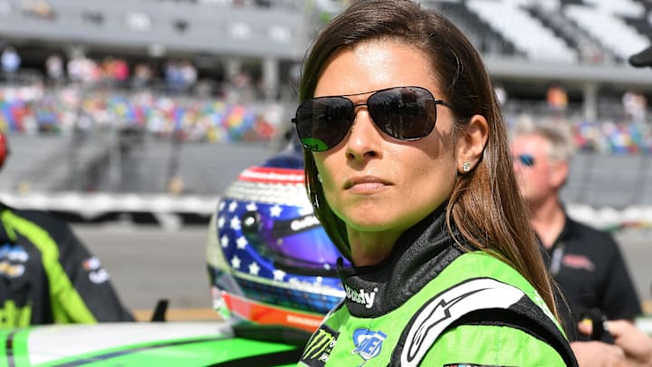 Former NASCAR Cup Series driver Danica Patrick (7) during qualifying for the Daytona 500 in 2018.