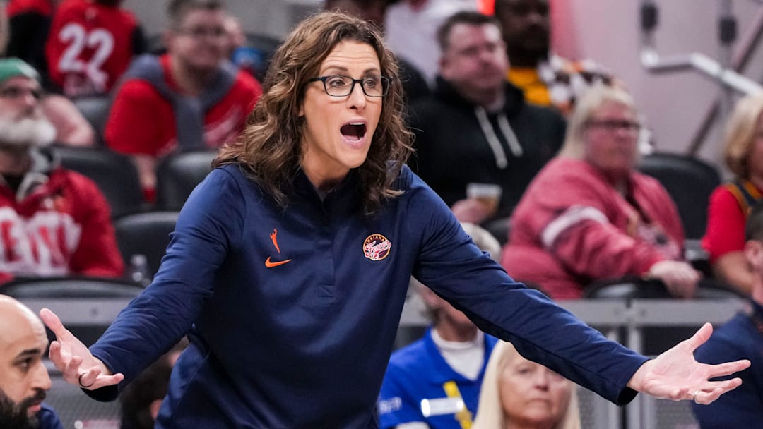 Indiana Fever head coach Stephanie White calls out to her team Thursday, April 30, 2026, during the first half of a preseason game between the Indiana Fever and the Dallas Wings at Gainbridge Fieldhouse in Indianapolis. Indiana Fever head coach Stephanie White calls out to her team Thursday, April 30, 2026, during the first half of a preseason game between the Indiana Fever and the Dallas Wings at Gainbridge Fieldhouse in Indianapolis.