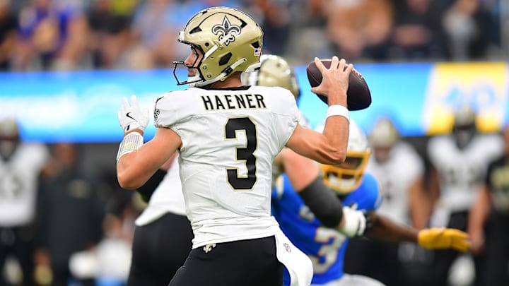 Haener has thrown for 177 yards and one touchdown this season.