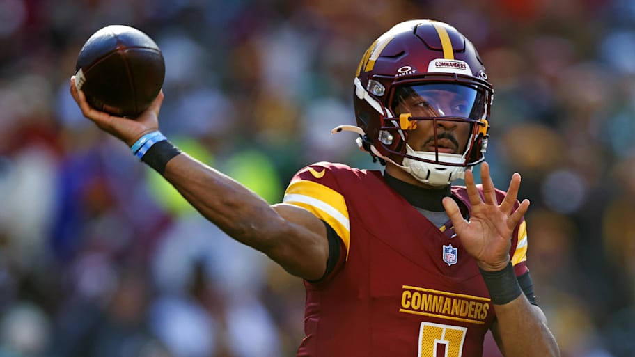 Jayden Daniels led the Commanders to the NFC championship game in his rookie season after selected No. 2 by Washington. | Peter Casey-Imagn Images
