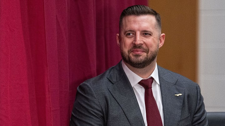 Florida State’s new head basketball coach Luke Loucks introduces himself, shares his beliefs and coaching style during a press conference Monday, March 10, 2025.