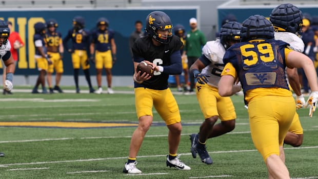 West Virginia University quarterback Max Brown