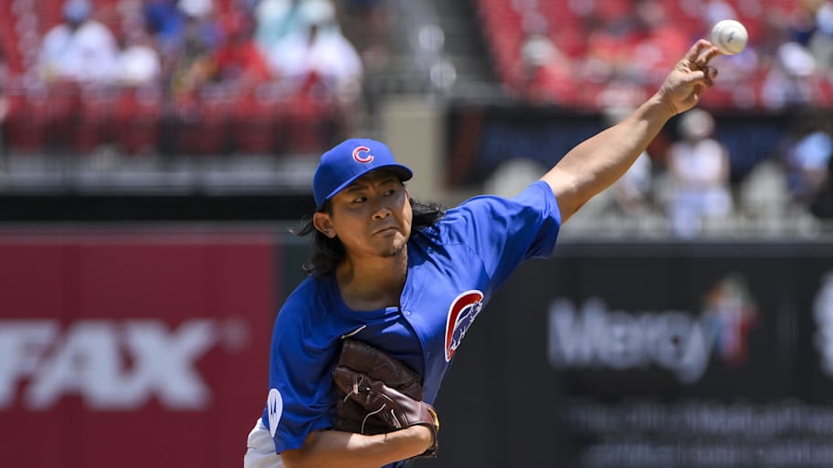 Shota Imanaga pitches against the Cardinals. | Jeff Curry-Imagn Images