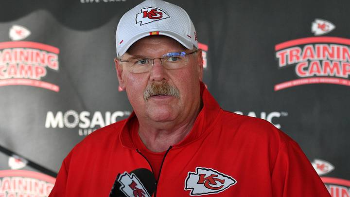 Kansas City Chiefs head coach Andy Reid speaks to the media after training camp at Missouri Western State University.