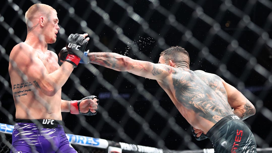  Ian Machado Garry fights Carlos Prates during UFC Fight Night.
