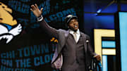 Apr 28, 2016; Chicago, IL, USA; Jalen Ramsey (Florida State) is selected by the Jacksonville Jaguars as the number five overall pick in the first round of the 2016 NFL Draft at Auditorium Theatre. Mandatory Credit: Kamil Krzaczynski-Imagn Images