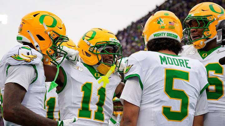 For Oregon to make a playoff run, Dante Moore and the offense have to find their highest gear. That's possible if they get back those starting o-linemen and next-level wide receivers Dakorien Moore, Evan Stewart and Gary Bryant Jr., peaking at the right time.
