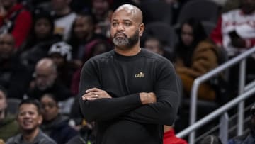 Jan 20, 2024; Atlanta, Georgia, USA; Cleveland Cavaliers head coach J.B. Bickerstaff on the bench against the Atlanta Hawks during the second half at State Farm Arena.