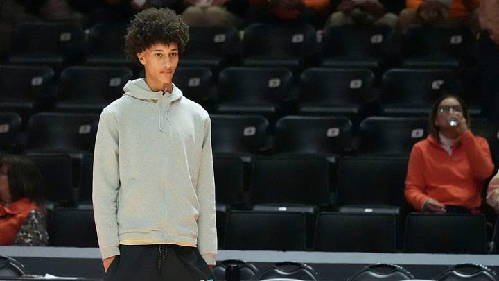 Five-star prospect Nate Ament at the NCAA college basketball game between Tennessee and Kentucky