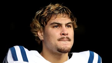Laiatu Latu of the Indianapolis Colts watches kickoff