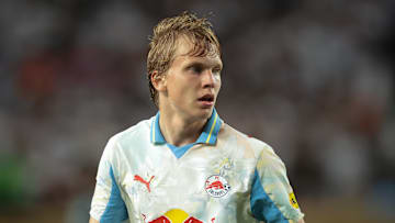 Former Bayern Munich defender Frans Kratzig in action for RB Salzburg.