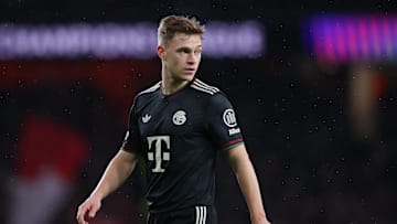 Joshua Kimmich in action for Bayern Munich against Arsenal in the Champions League.