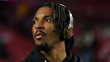 Washington Commanders quarterback Jayden Daniels