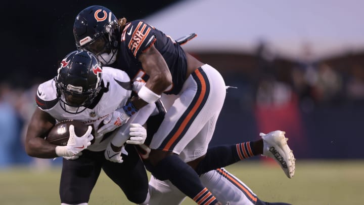 Bears safety Quindell Johnson applies a tackle in Thursday night's 21-17 preseason victory over the Houston Texans.