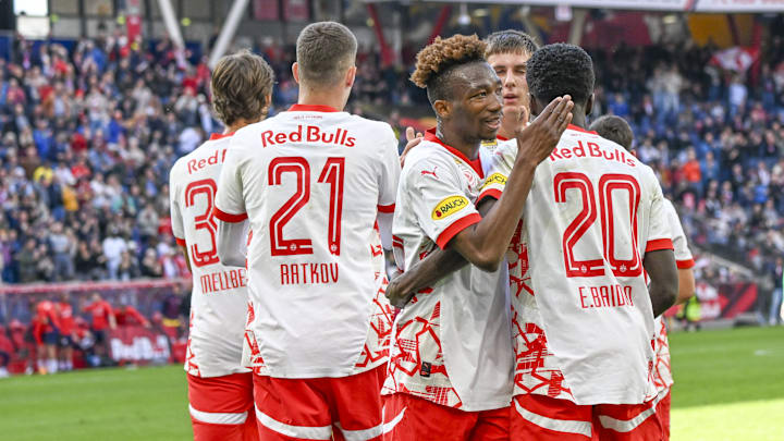 RB Salzburg beim Jubel. Der Klub wird auch an der Klub-WM teilnehmen RB Salzburg beim Jubel. Der Klub wird auch an der Klub-WM teilnehmen